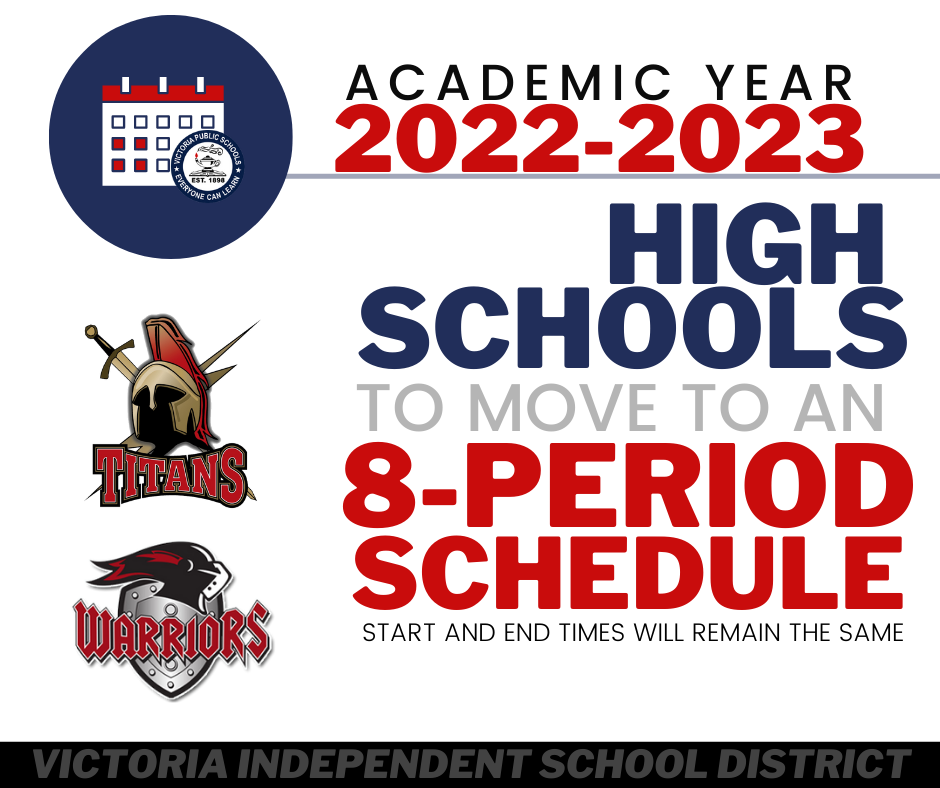 Victoria East, West moving to 8-period day starting fall 2022