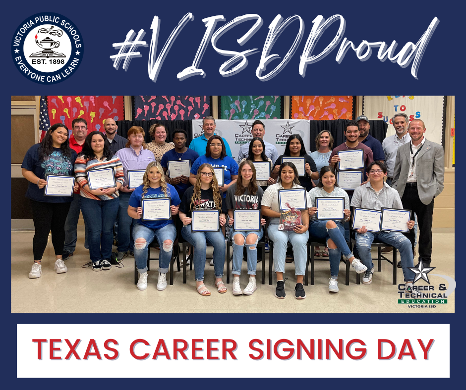CTE Students Recognized During Texas Career Signing Day