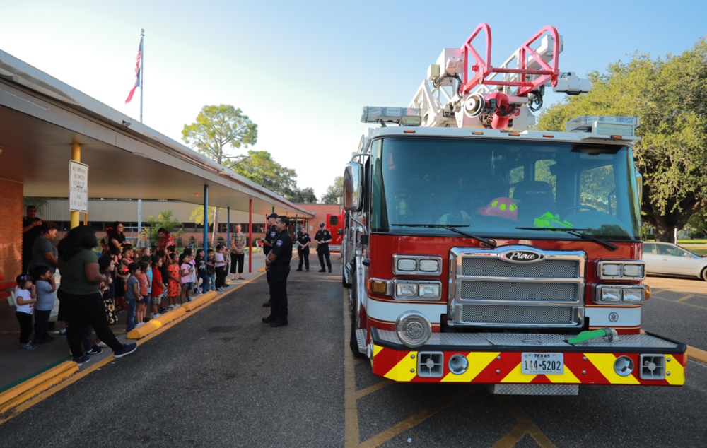 VFD visit with Shields students