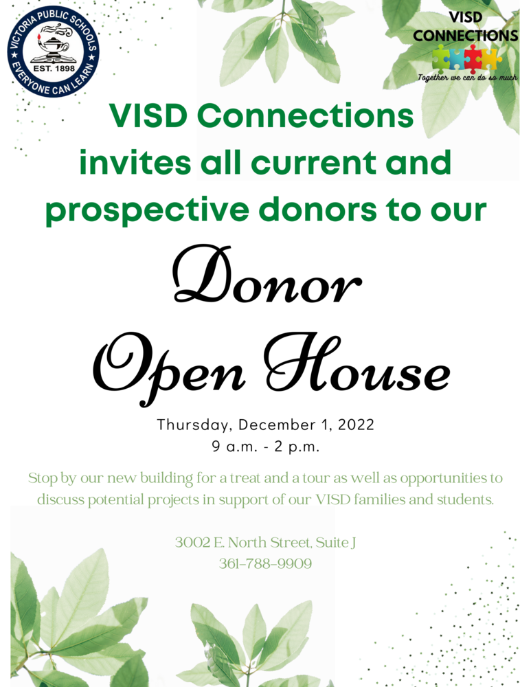 visd connections donor open house