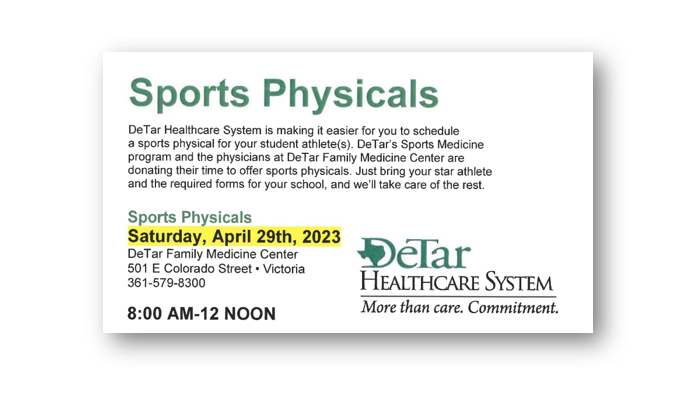 Sports Physicals 2023