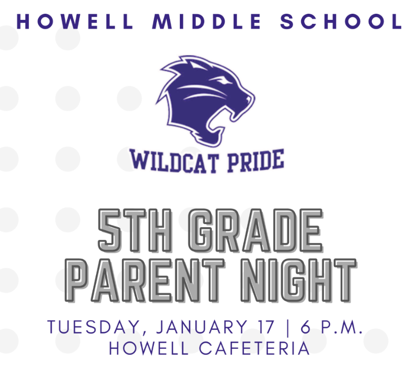 5th Grade Parent Night Tuesday, 01/17/23, 6:00 pm