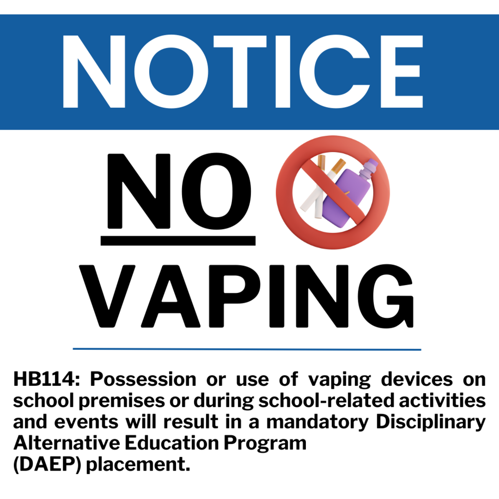 House Bill 114 Mandatory DAEP Assignments for All Vape Possessions