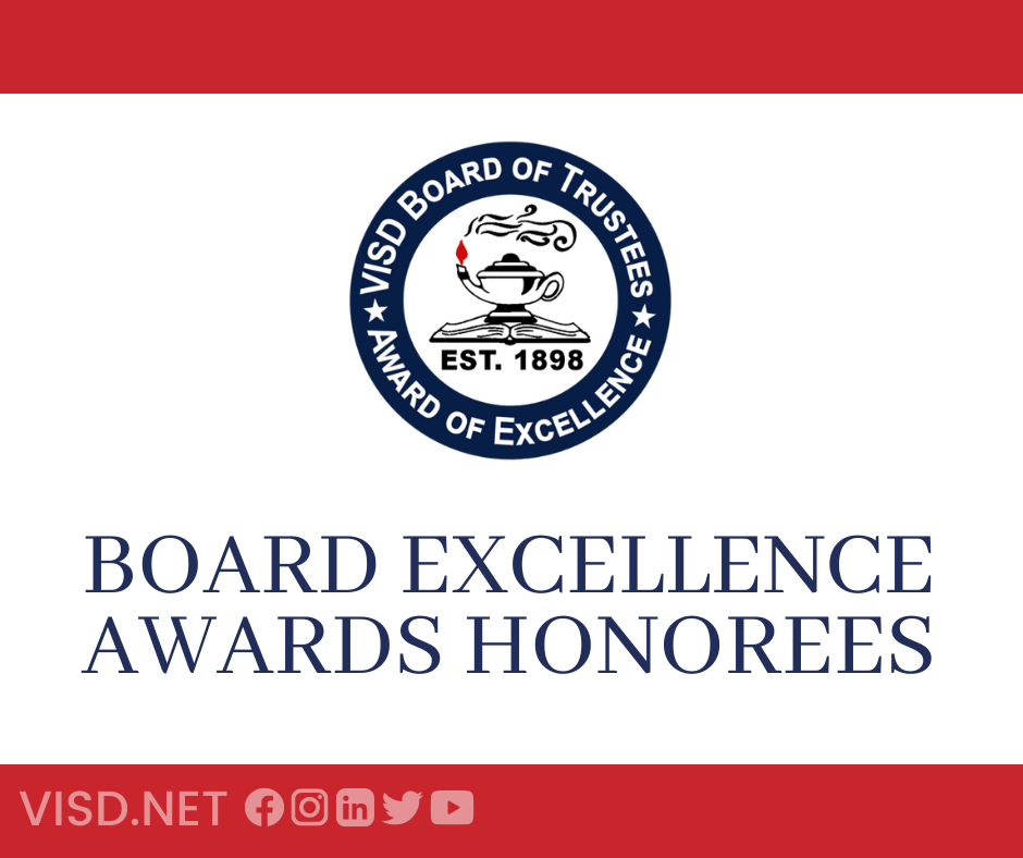 VISD Board excellence awards student list
